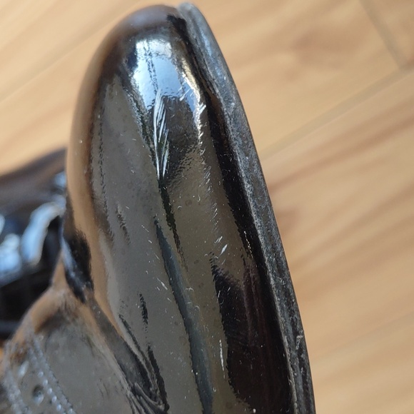 Oxford Shiny Black Loafers with Lace | Size 8.5 or 39 - Picture 4 of 6